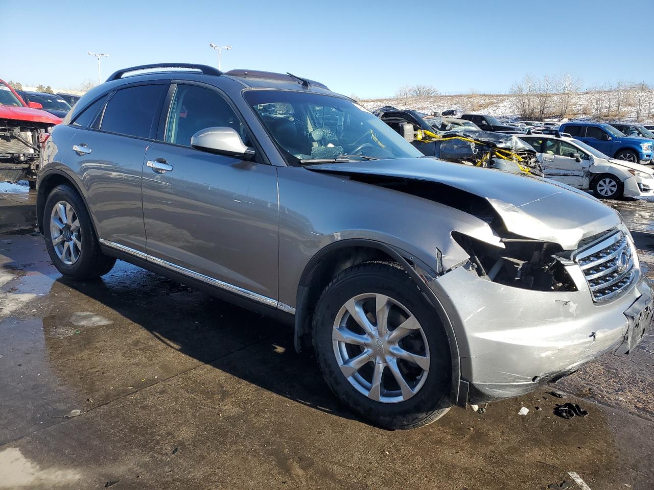 2007 Infiniti FX VIN JNRAS08W47X210528 Copart auction photo, front end damage thumbnail 4
