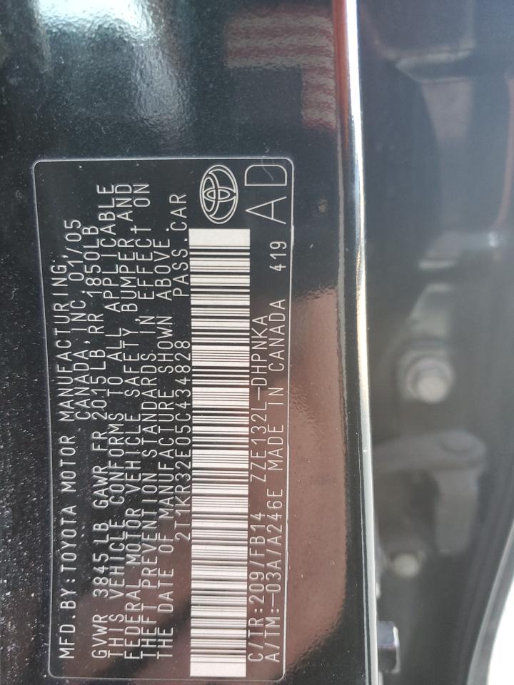 2005 Toyota Corolla VIN 2T1KR32E05C434828 Copart auction photo, front end damage thumbnail 14