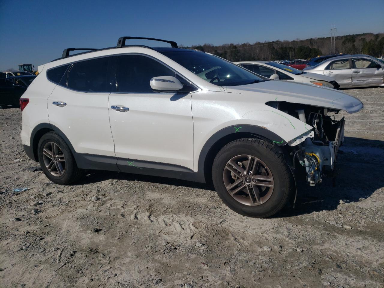 2017 Hyundai Santa Fe VIN 5XYZU3LB9HG460080 Copart auction photo, front end damage thumbnail 4