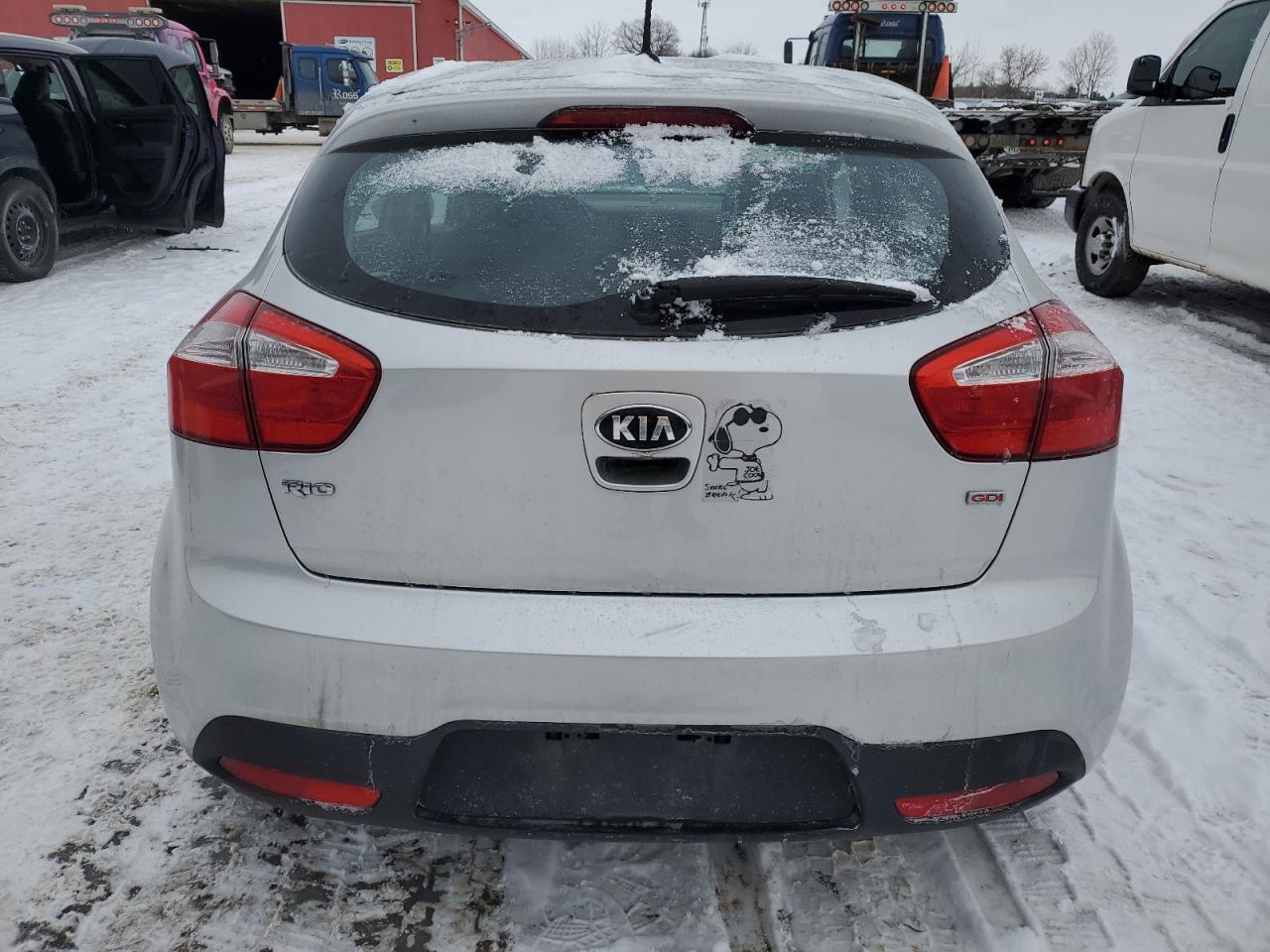 2014 KIA Rio VIN KNADM5A39E6945462 Copart auction photo, mechanical / normal wear damage thumbnail 6