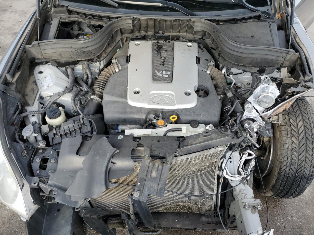 2008 Infiniti EX VIN JNKAJ09F58M355077 Copart auction photo, front end / side damage thumbnail 12