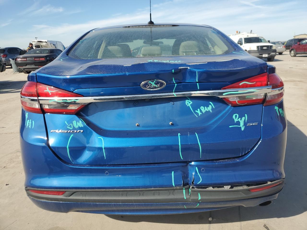 2018 Ford Fusion VIN 3FA6P0H79JR120958 Copart auction photo, rear end damage thumbnail 6