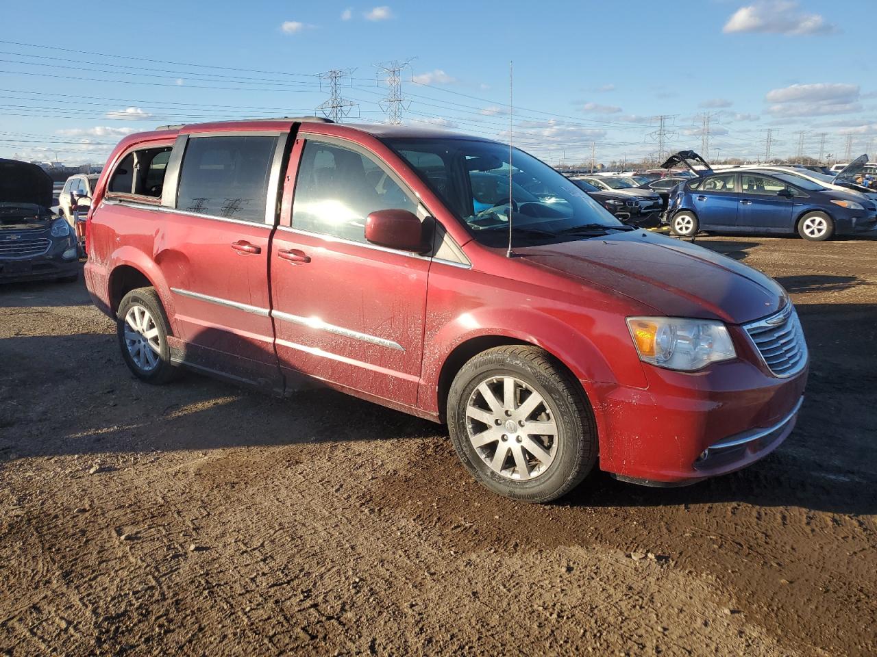 2014 Chrysler Town & Country VIN 2C4RC1BG6ER330057 Copart auction photo, side / rear end damage thumbnail 4
