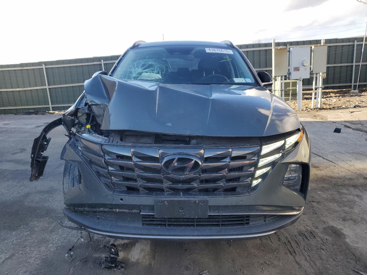 2022 Hyundai Tucson VIN KM8JECA15NU016575 Copart auction photo, front end / side damage thumbnail 5