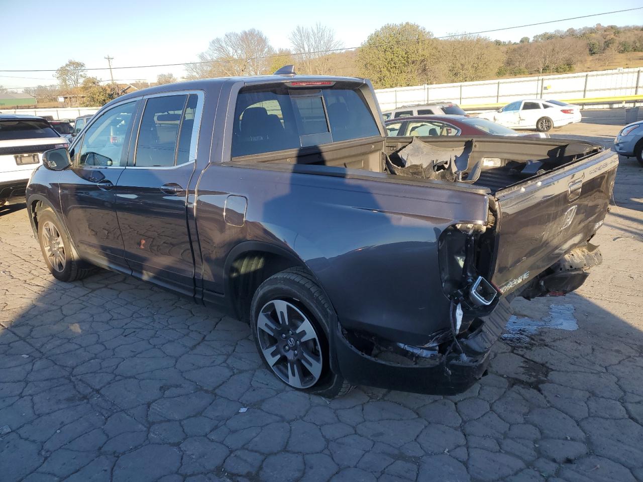 2019 Honda Ridgeline VIN 5FPYK3F56KB043013 Copart auction photo, rear end / minor dent/scratches damage thumbnail 2