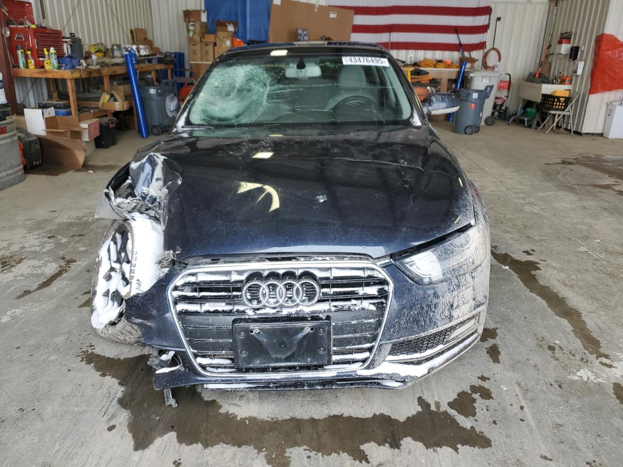 2014 Audi A4 VIN WAUFFAFL7EN011536 Copart auction photo, front end / side damage thumbnail 5