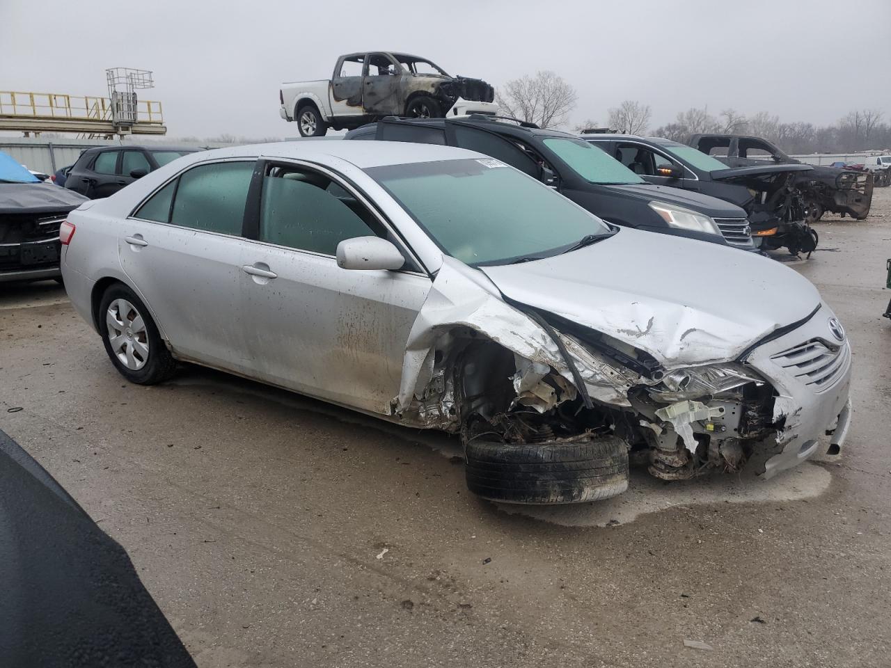 2009 Toyota Camry VIN 4T4BE46K99R059243 Copart auction photo, front end / side damage thumbnail 4