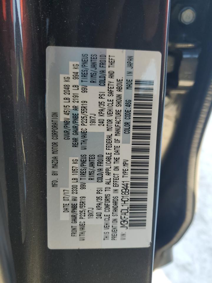 2017 Mazda CX-5 VIN JM3KFADL1H0189441 Copart auction photo, rear end / side damage thumbnail 15