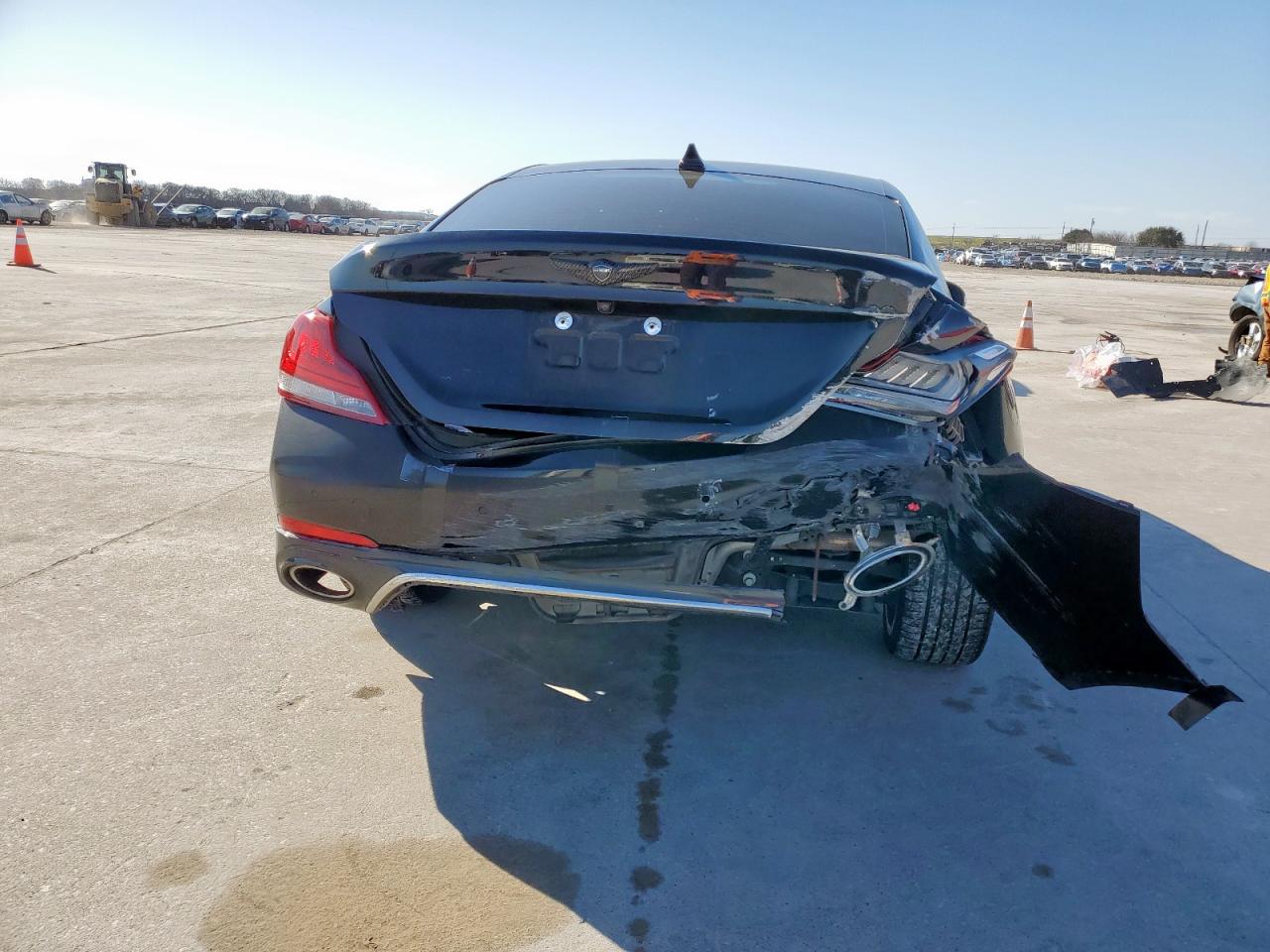 2019 Genesis G70 VIN KMTG34LE1KU027824 Copart auction photo, rear end damage thumbnail 6
