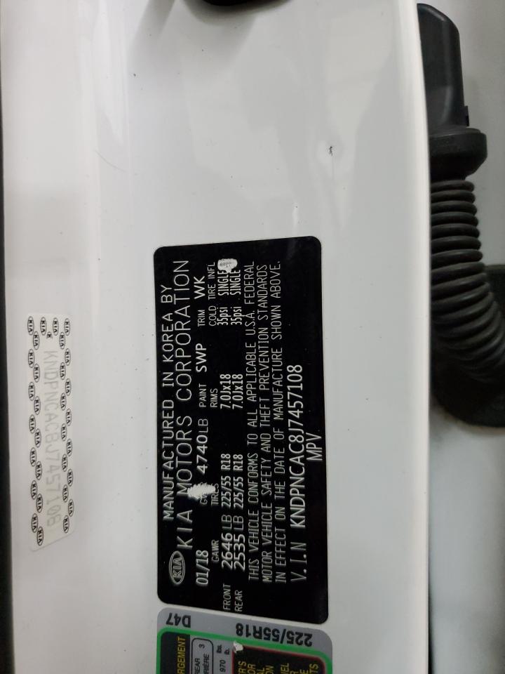 2018 KIA Sportage VIN KNDPNCAC8J7457108 Copart auction photo, front end damage thumbnail 16