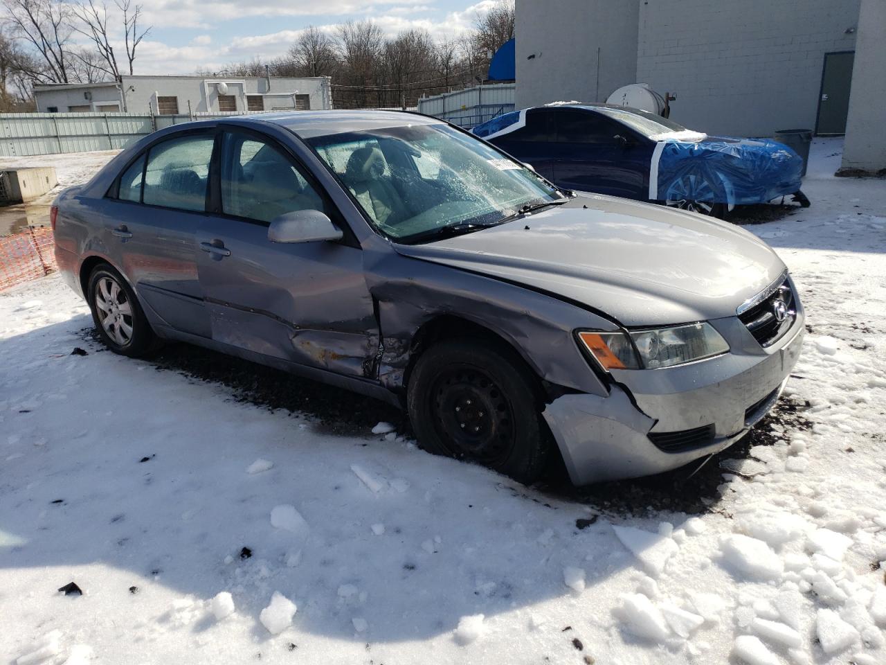 2008 Hyundai Sonata VIN 5NPET46C48H399399 Copart auction photo, side / front end damage thumbnail 4
