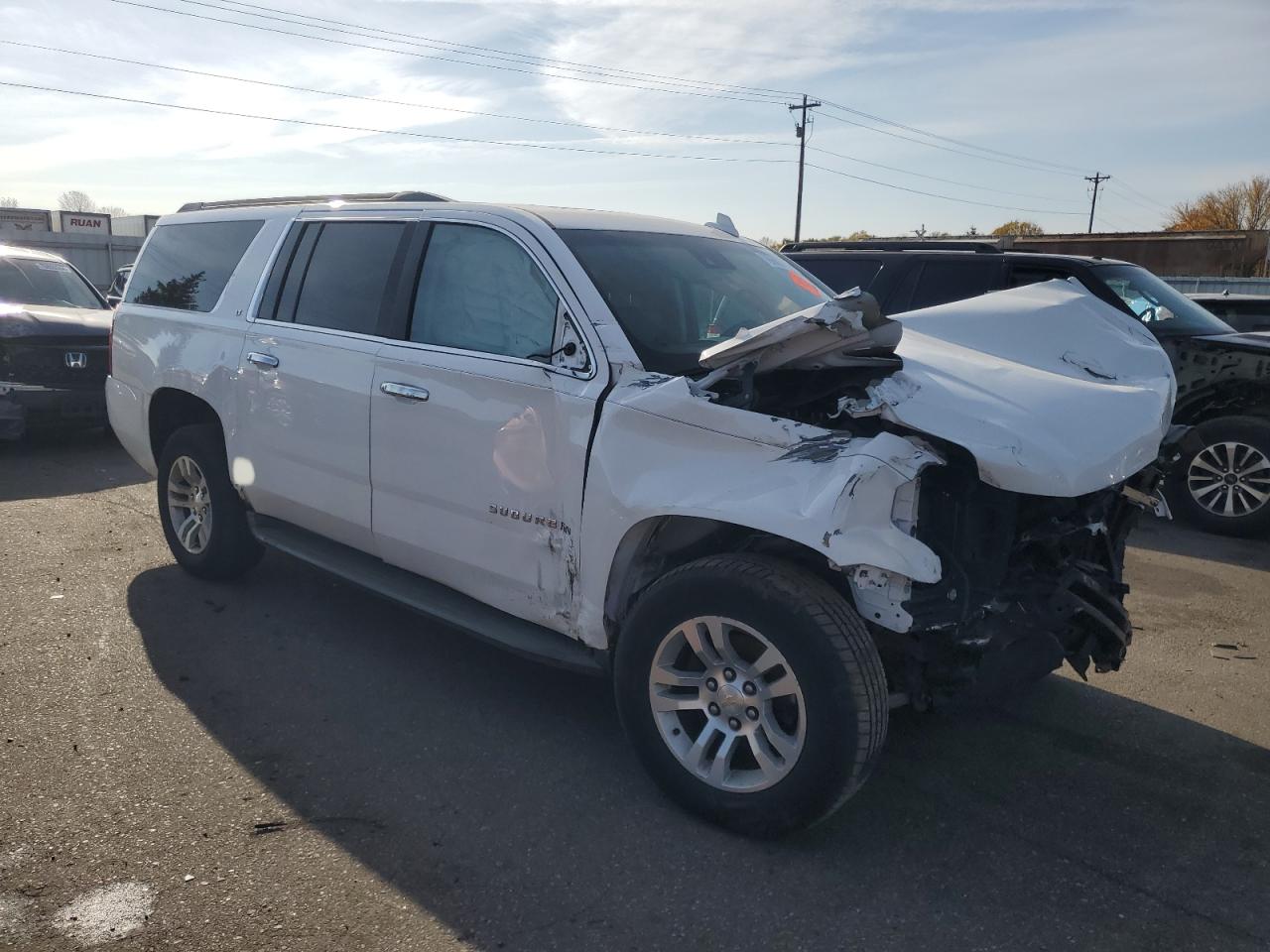 2015 Chevrolet Suburban VIN 1GNSKJKC4FR696180 Copart auction photo, front end damage thumbnail 4