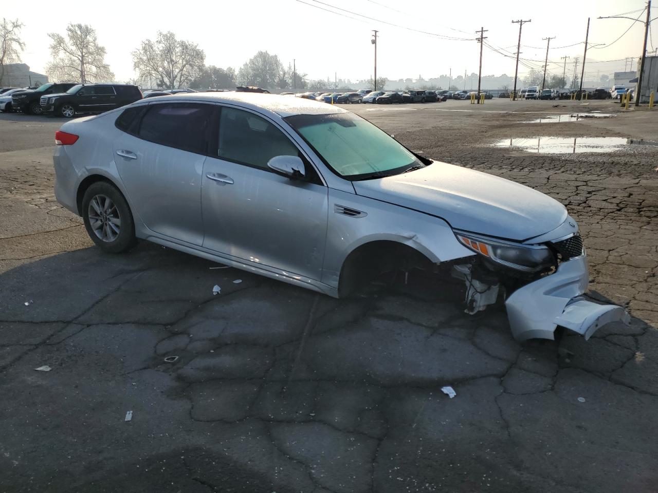2018 KIA Optima VIN 5XXGT4L39JG221826 Copart auction photo, stripped / vandalism damage thumbnail 4