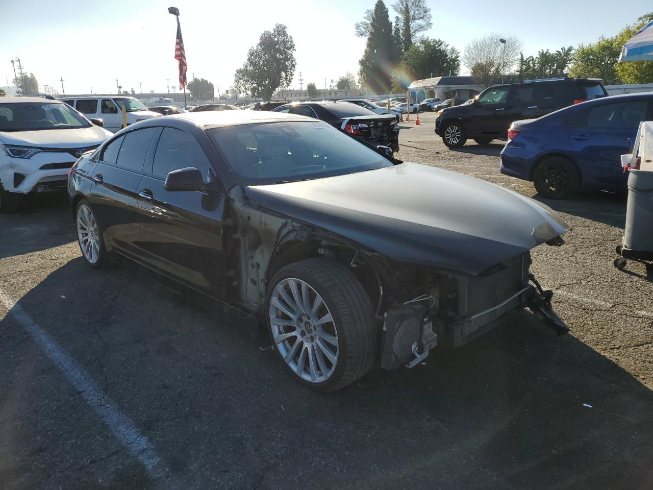 2014 BMW 6er VIN WBA6B2C51ED128963 Copart auction photo, front end / minor dent/scratches damage thumbnail 4