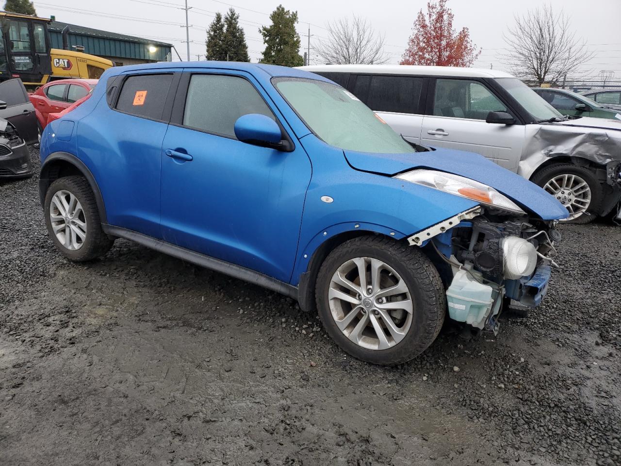 2011 Nissan Juke VIN JN8AF5MVXBT017867 Copart auction photo, front end / side damage thumbnail 4