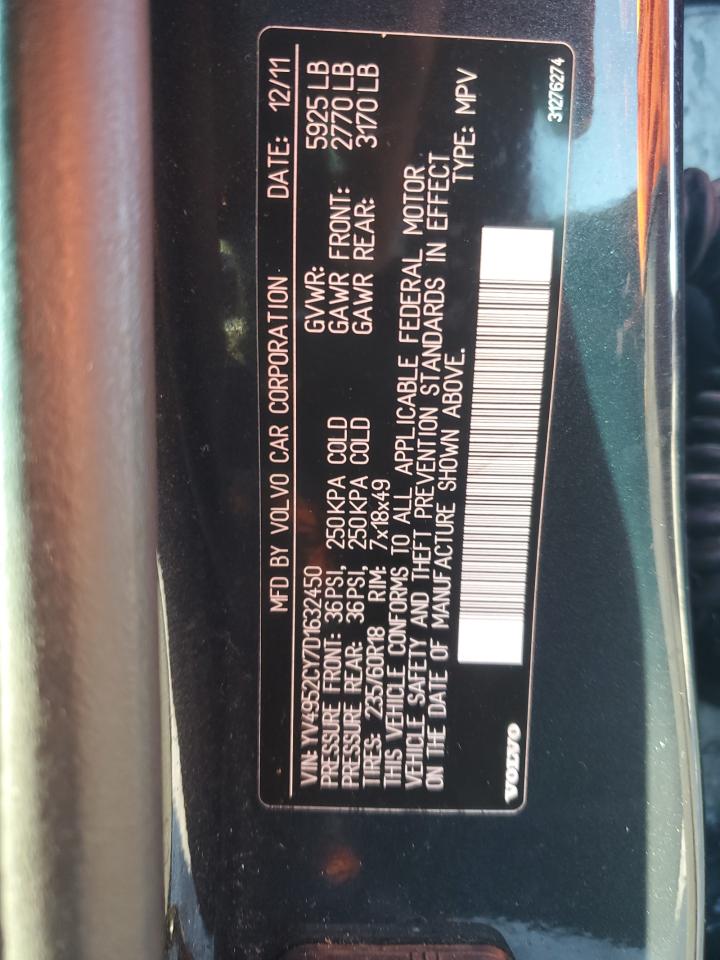2013 Volvo XC90 VIN YV4952CY7D1632450 Copart auction photo, front end damage thumbnail 15