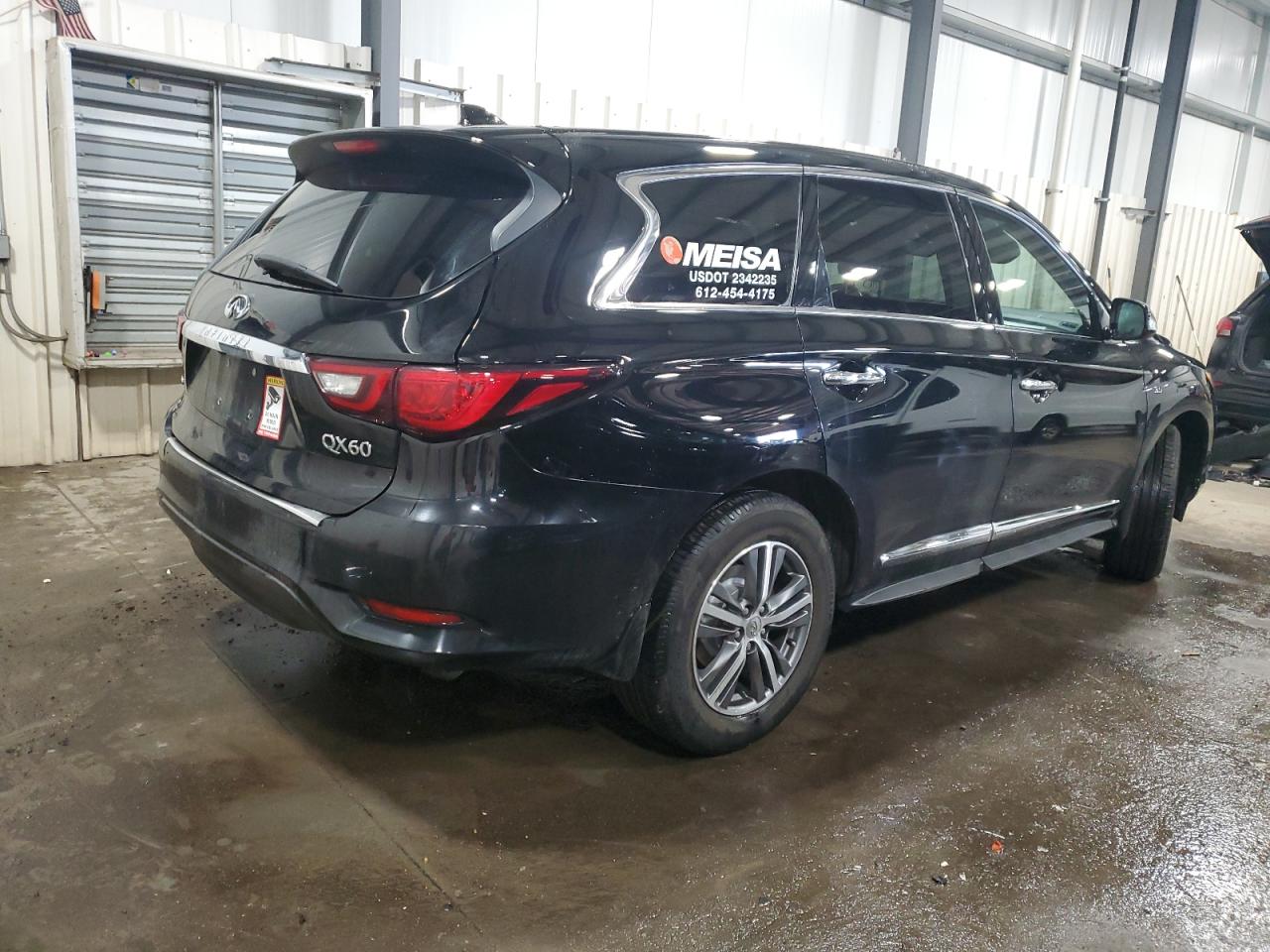 2020 Infiniti QX60 VIN 5N1DL0MM9LC505085 Copart auction photo, side damage thumbnail 3