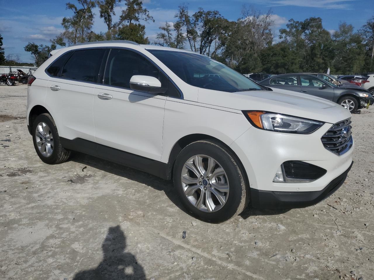 2021 Ford Edge VIN 2FMPK3K9XMBA61782 Copart auction photo, front end / side damage thumbnail 4