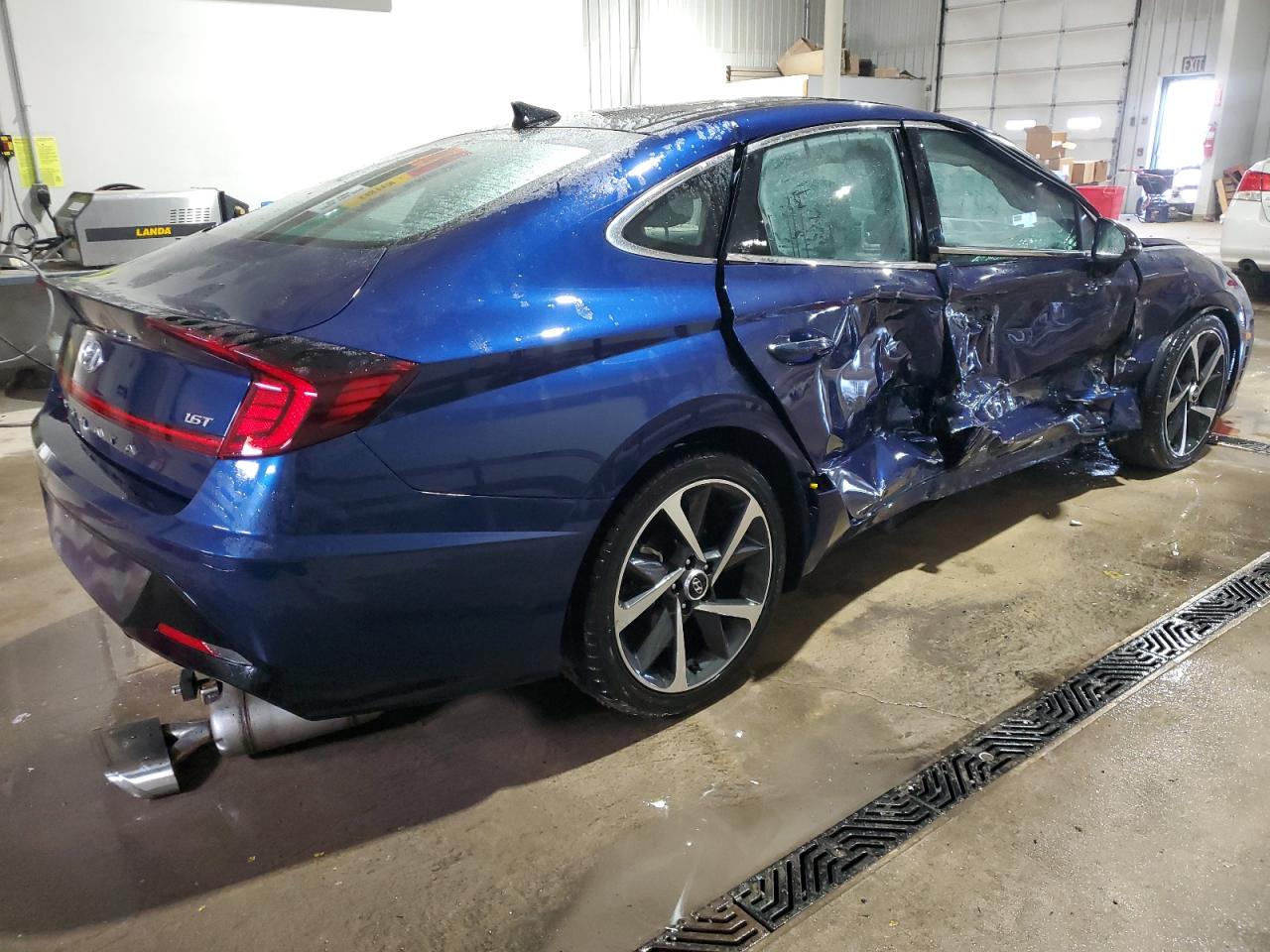 2022 Hyundai Sonata VIN 5NPEJ4J21NH146833 Copart auction photo, side damage thumbnail 3