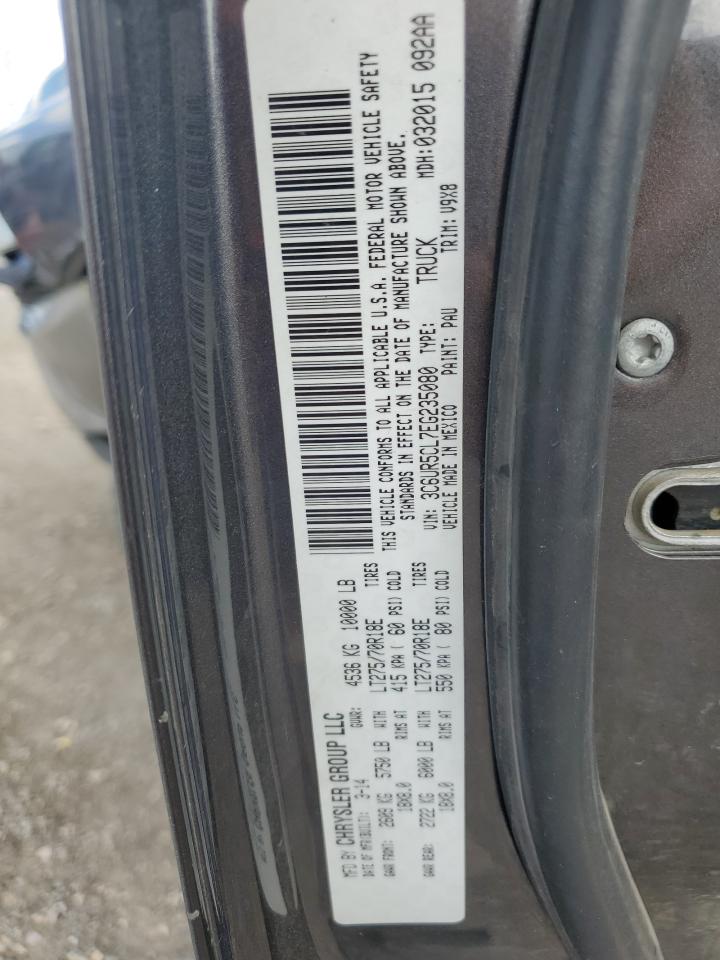 2014 RAM 2500 VIN 3C6UR5CL7EG235080 Copart auction photo, all over damage thumbnail 12