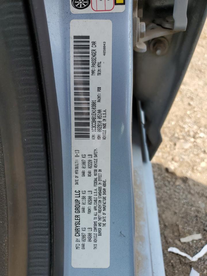 2014 Chrysler 200 VIN 1C3CCBAB1EN103801 Copart auction photo, front end / side damage thumbnail 12