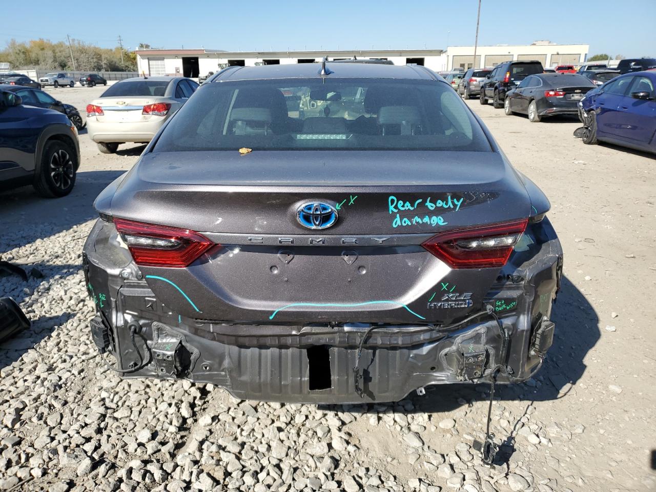 2022 Toyota Camry VIN 4T1F31AK3NU596921 Copart auction photo, rear end / minor dent/scratches damage thumbnail 6