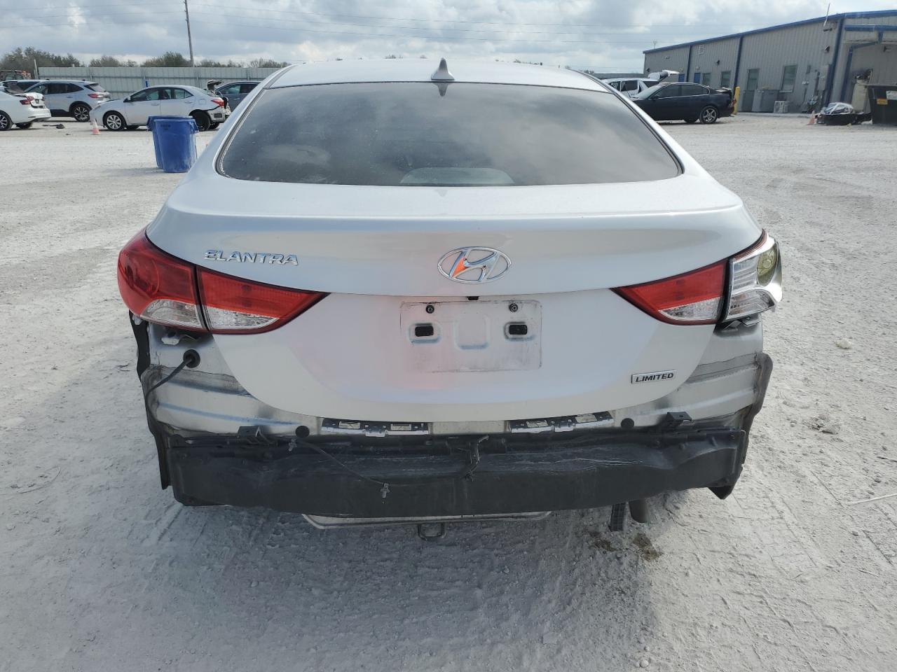 2012 Hyundai Elantra VIN KMHDH4AE5CU268580 Copart auction photo, rear end / side damage thumbnail 6