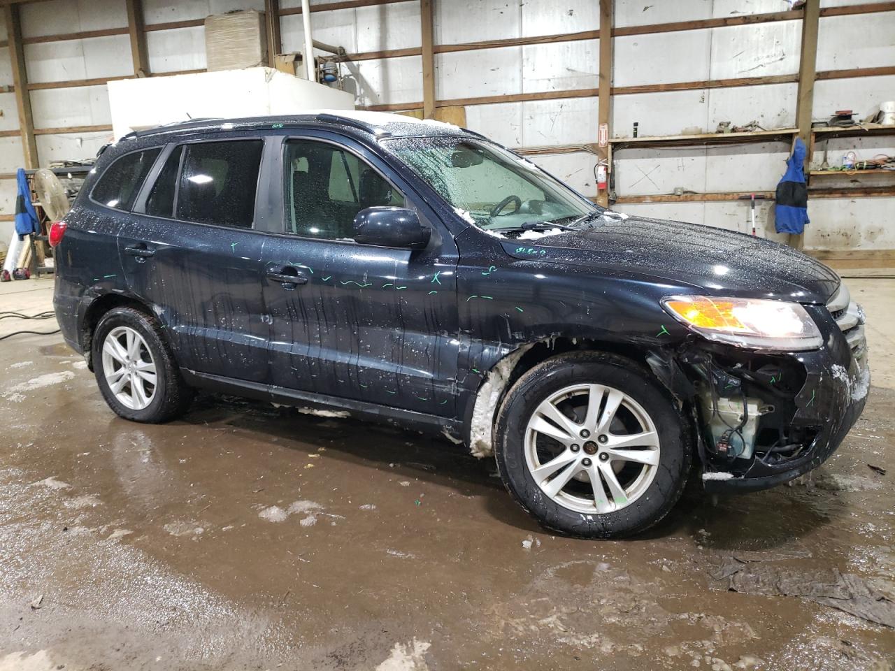 2012 Hyundai Santa Fe VIN 5XYZH4AG2CG149849 Copart auction photo, side / undercarriage damage thumbnail 4