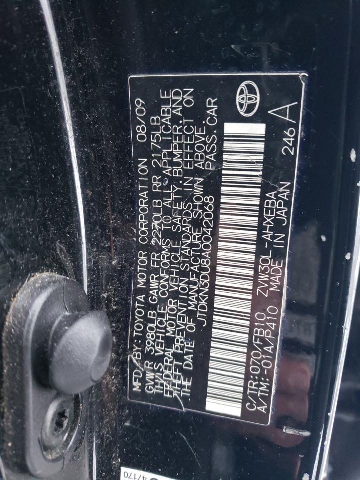 2010 Toyota Prius VIN JTDKN3DU8A0042068 Copart auction photo, vandalism / front end damage thumbnail 16