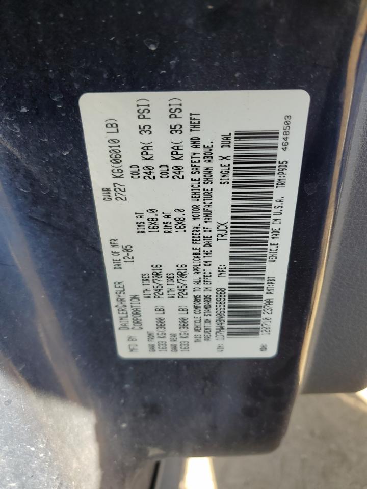 2006 Dodge Dakota VIN 1D7HW48N06S589868 Copart auction photo, front end damage thumbnail 14