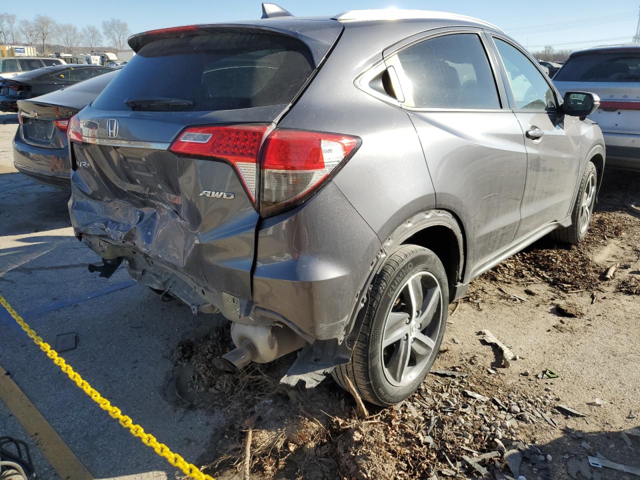 2021 Honda HR-V VIN 3CZRU6H53MM713227 Copart auction photo, rear end damage thumbnail 3