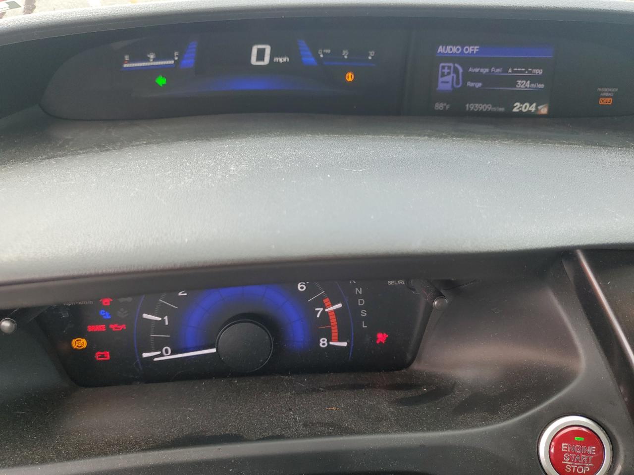 2014 Honda Civic VIN 19XFB2F82EE057814 Copart auction photo, water/flood damage thumbnail 9