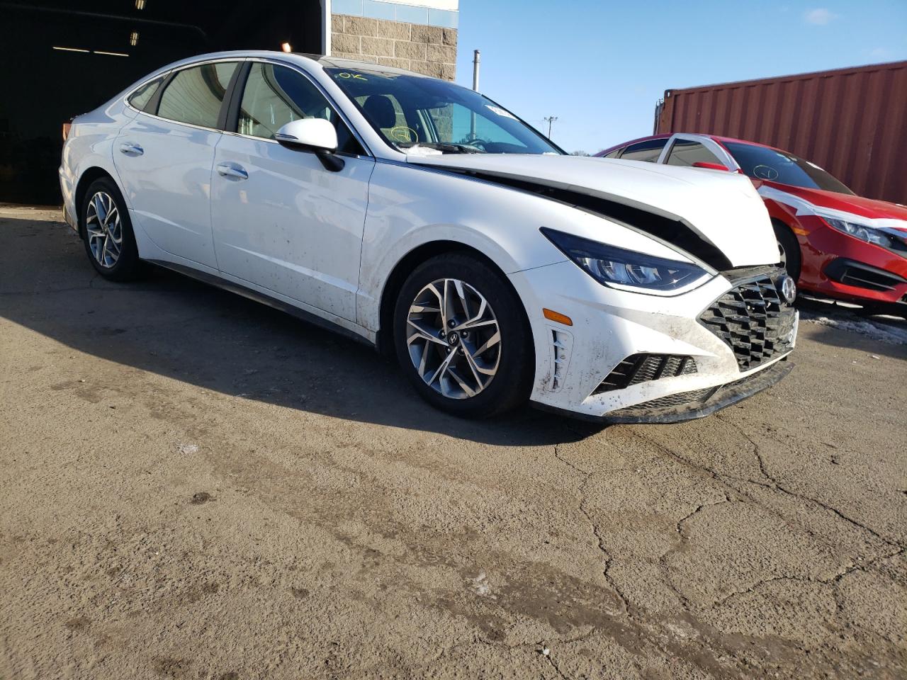 2022 Hyundai Sonata VIN KMHL14JA8NA227037 Copart auction photo, front end / minor dent/scratches damage thumbnail 4