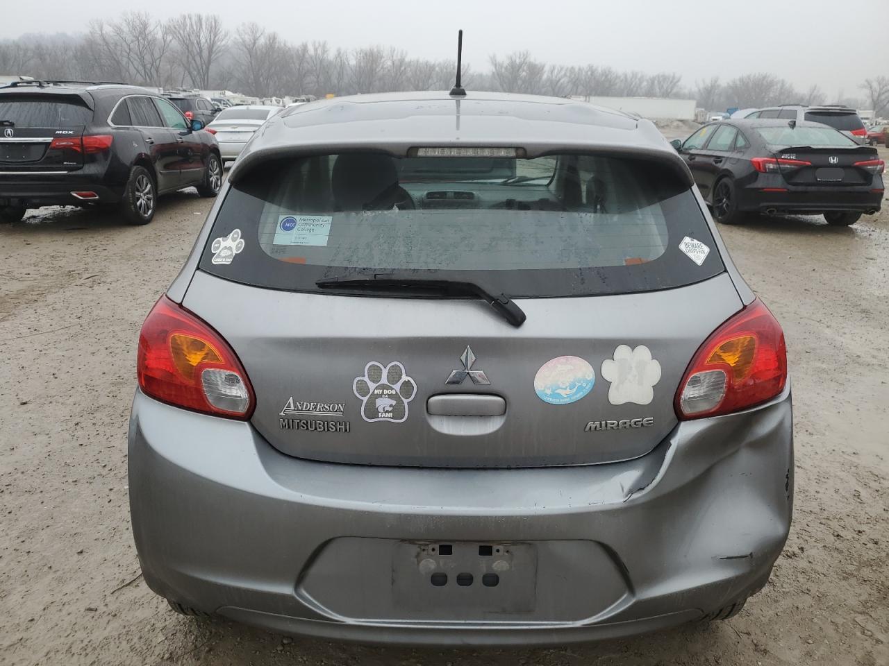 2015 Mitsubishi Mirage VIN ML32A3HJ6FH049060 Copart auction photo, front end damage thumbnail 6