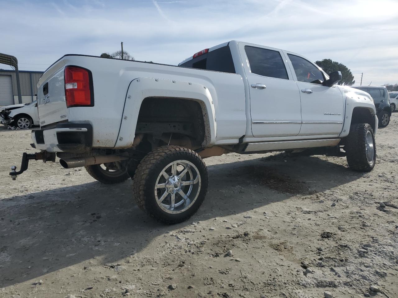 2017 GMC Sierra VIN 1GT12UEGXHF169804 Copart auction photo, all over damage thumbnail 3