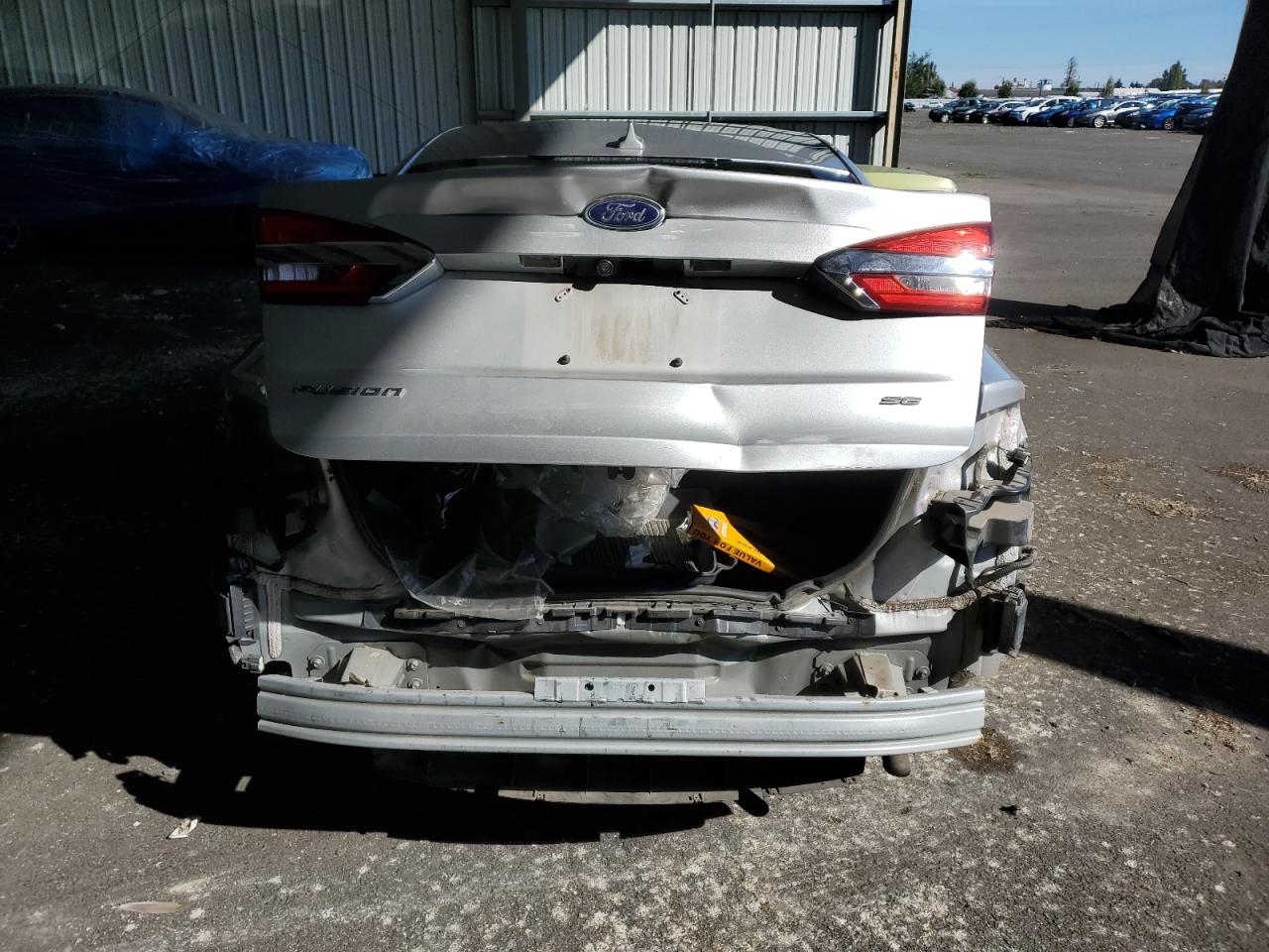 2019 Ford Fusion VIN 3FA6P0H75KR223196 Copart auction photo, rear end damage thumbnail 6