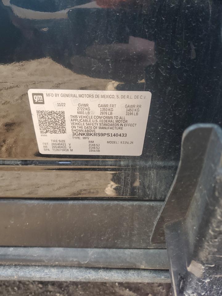 2023 Chevrolet Blazer VIN 3GNKBKRS9PS140433 Copart auction photo, front end damage thumbnail 13