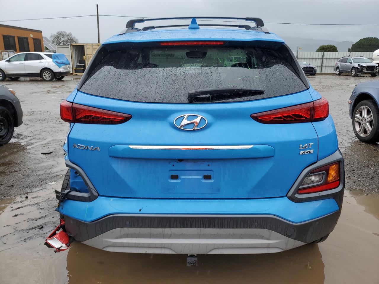 2020 Hyundai Kona VIN KM8K5CA54LU434257 Copart auction photo, rear end / side damage thumbnail 6