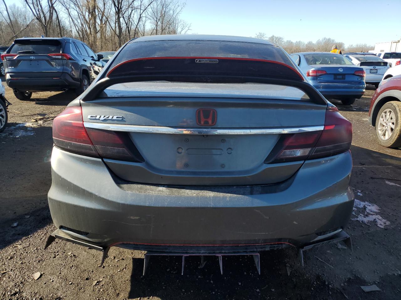 2013 Honda Civic VIN 2HGFB2F88DH553138 Copart auction photo, side damage thumbnail 6