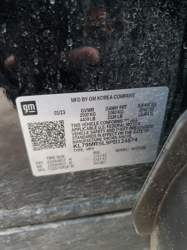 2023 Chevrolet TrailBlazer VIN KL79MRSL9PB124674 Copart auction photo, front end damage thumbnail 13