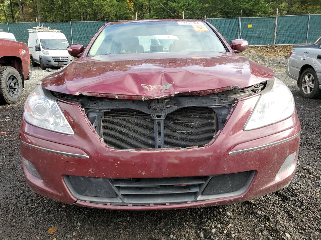 2010 Hyundai Genesis VIN KMHGC4DF9AU072560 Copart auction photo, front end damage thumbnail 5