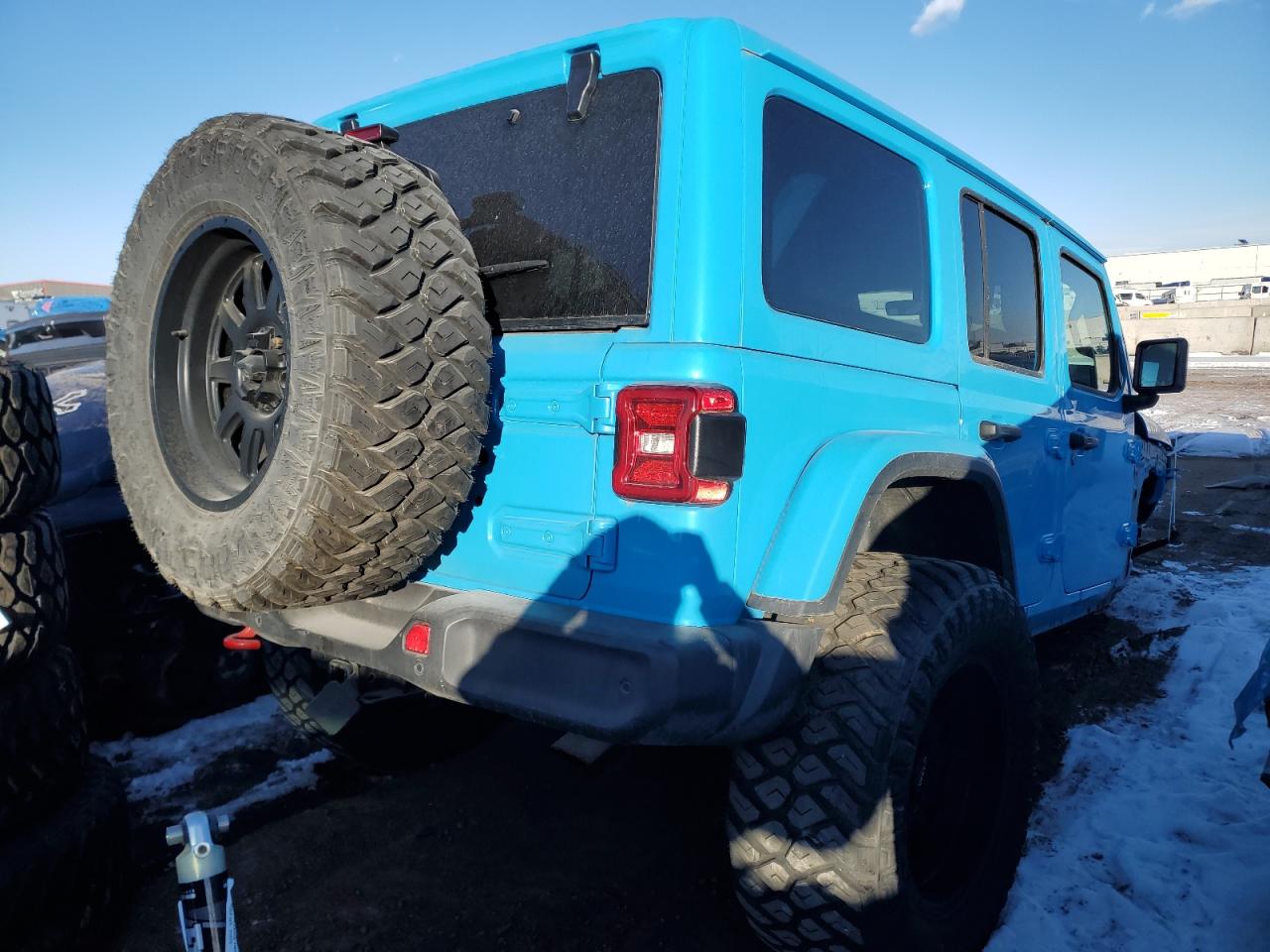 2021 Jeep Wrangler VIN 1C4HJXFN2MW600579 Copart auction photo, front end damage thumbnail 3