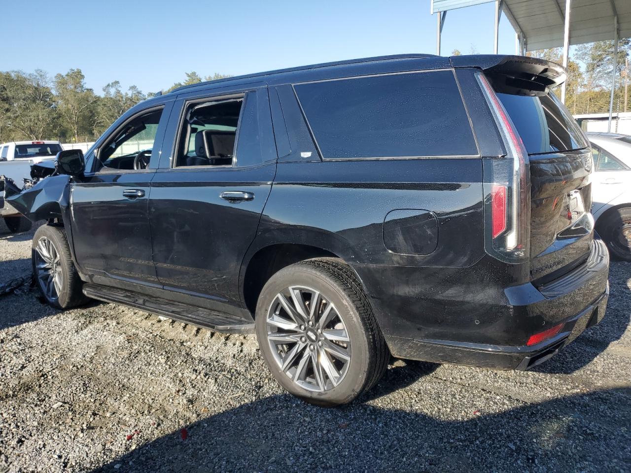 2021 Cadillac Escalade VIN 1GYS4GKL7MR338004 Copart auction photo, front end damage thumbnail 2