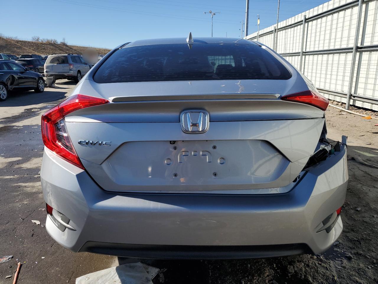 2016 Honda Civic VIN 19XFC1F78GE002107 Copart auction photo, rear end / side damage thumbnail 6