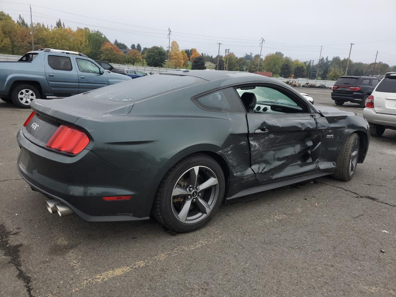 2015 Ford Mustang VIN 1FA6P8CF1F5396431 Copart auction photo, side damage thumbnail 3