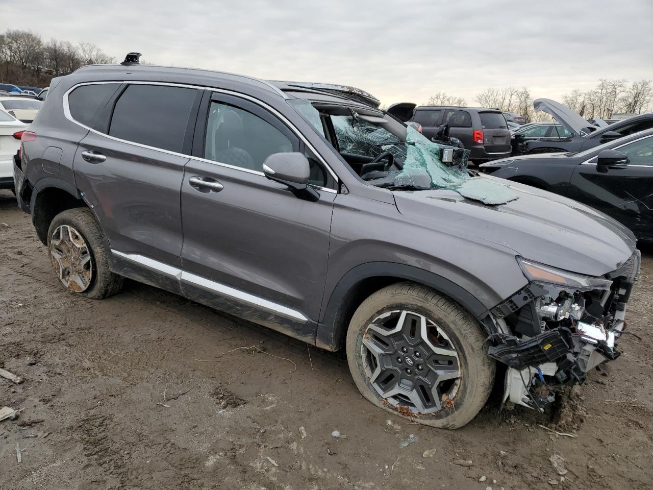 2022 Hyundai Santa Fe VIN KM8S7DA27NU047517 Copart auction photo, all over damage thumbnail 4