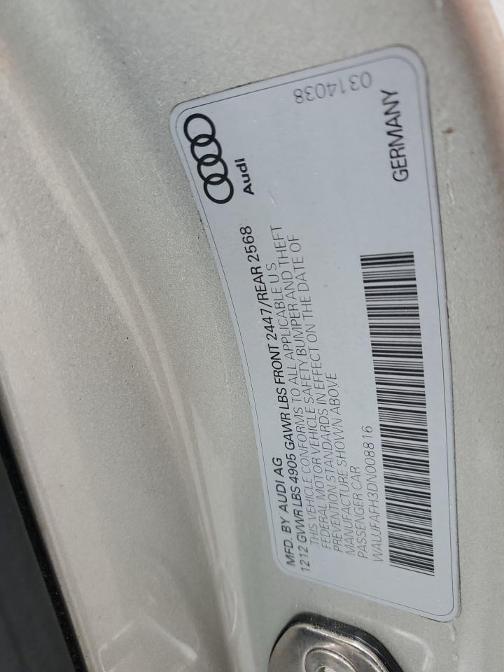 2013 Audi A5 VIN WAUJFAFH3DN008816 Copart auction photo, front end damage thumbnail 12