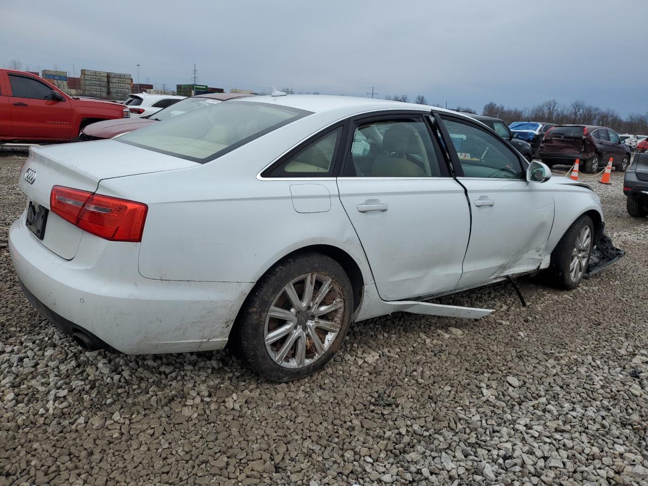 2014 Audi A6 VIN WAUGFAFC3EN002224 Copart auction photo, front end / side damage thumbnail 3