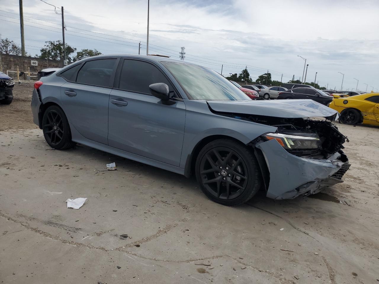 2022 Honda Civic VIN 2HGFE2F57NH561584 Copart auction photo, frame damage / rear end damage thumbnail 4