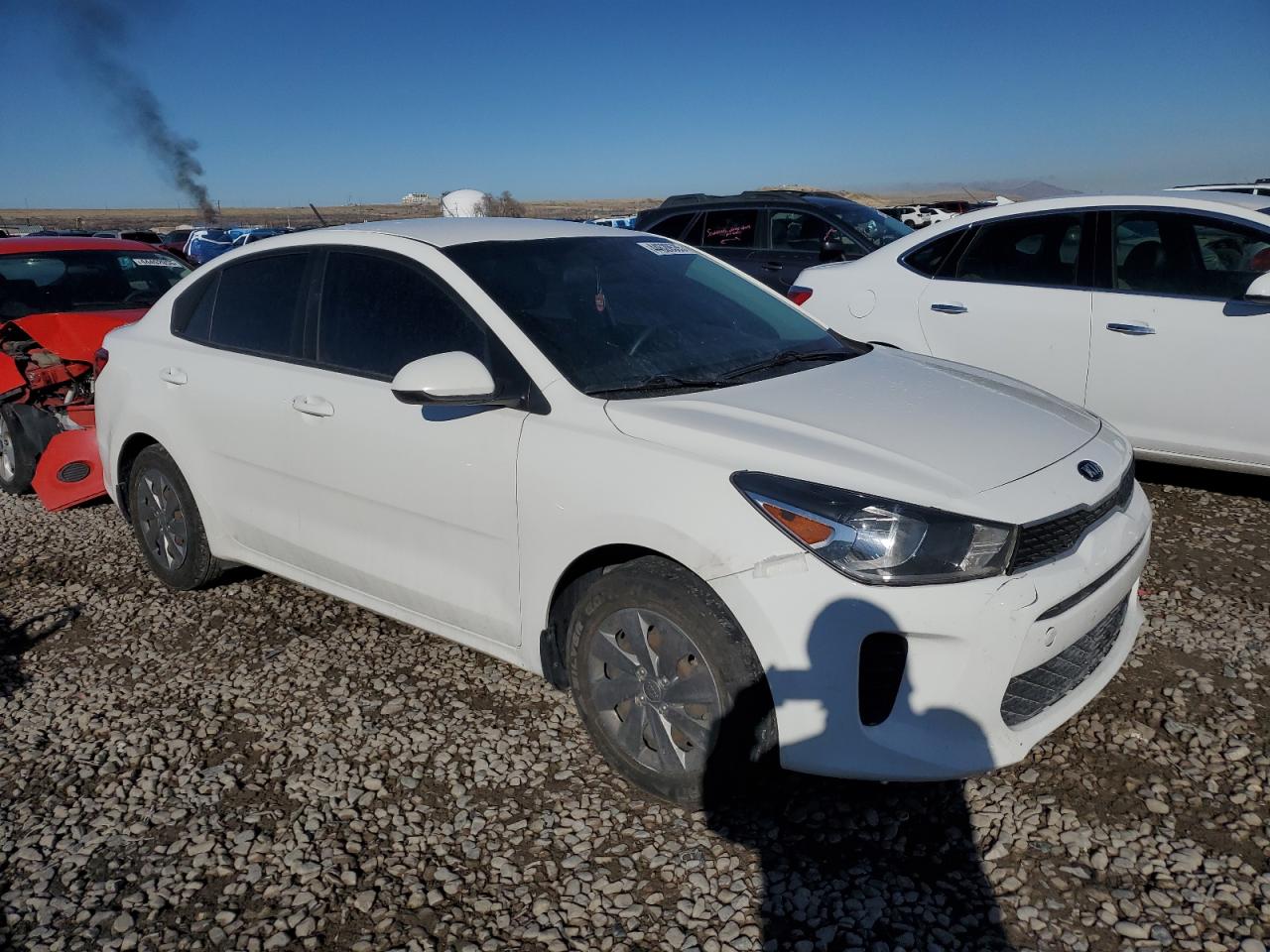 2020 KIA Rio VIN 3KPA24AD6LE329143 Copart auction photo, mechanical damage thumbnail 4